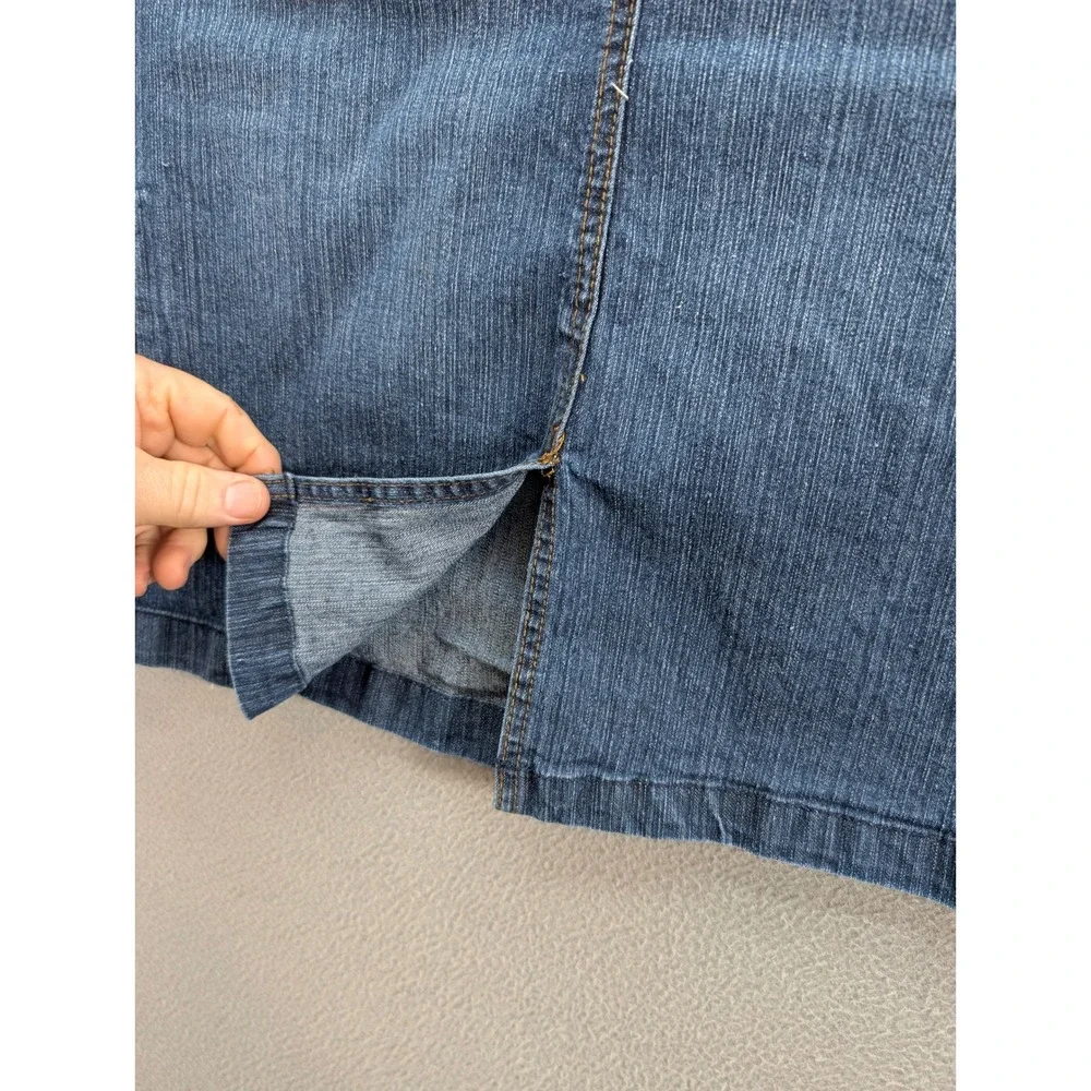 Gazoz‎ Jeans Denim Cargo Skirt Dark Wash Pockets Utility Size 11/12 Blue Stretch